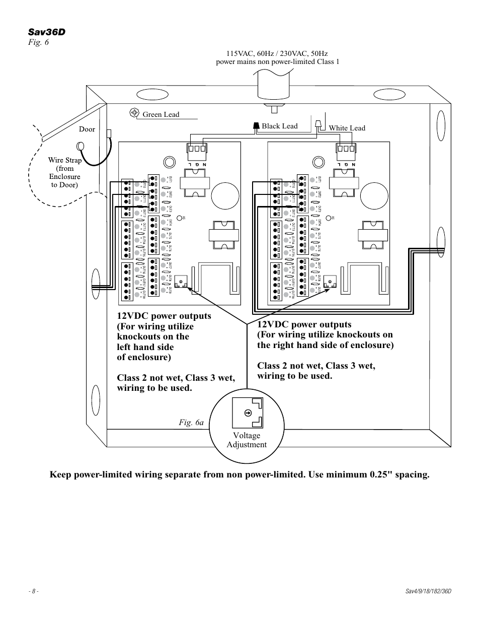 Altronix Sav9D Installation Instructions User Manual | Page 8 / 12