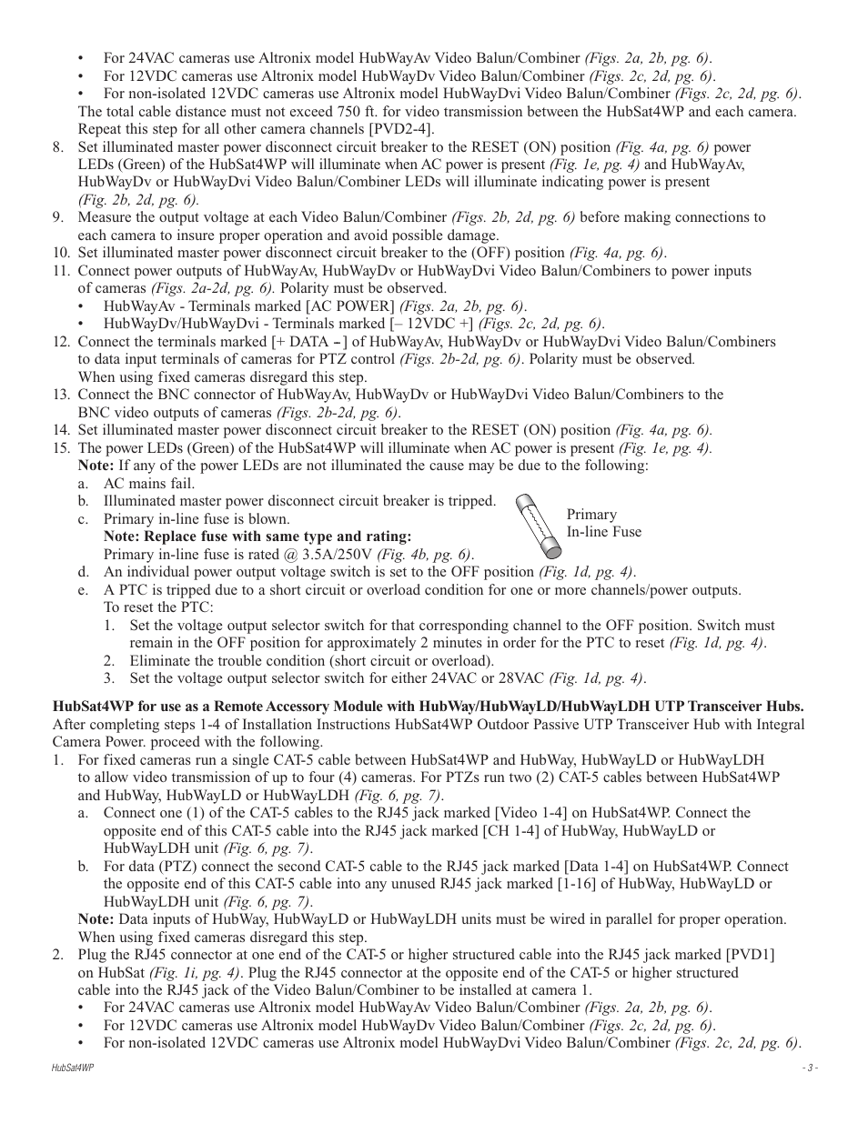 Altronix HubSat 4WP Installation Instructions User Manual | Page 3 / 8