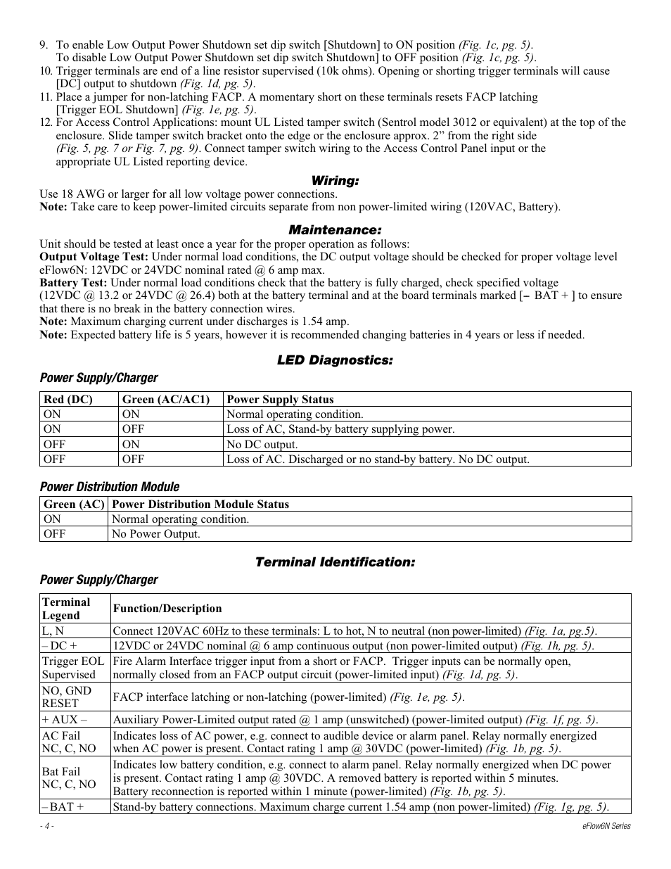 Altronix eFlow6N_NX Series Installation Instructions User Manual | Page 4 / 16