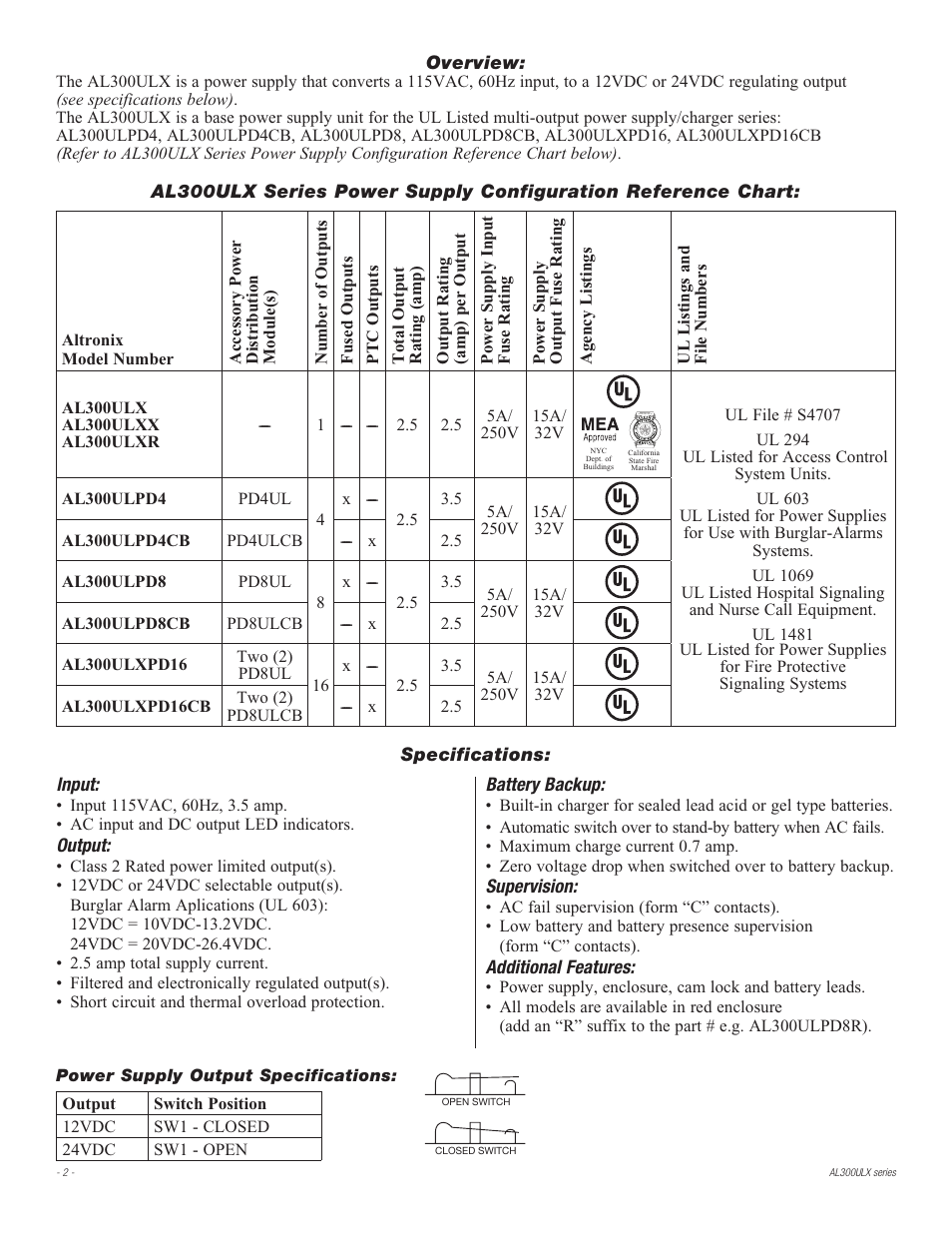 Altronix AL300ULXR Installation Instructions User Manual | Page 2 / 8