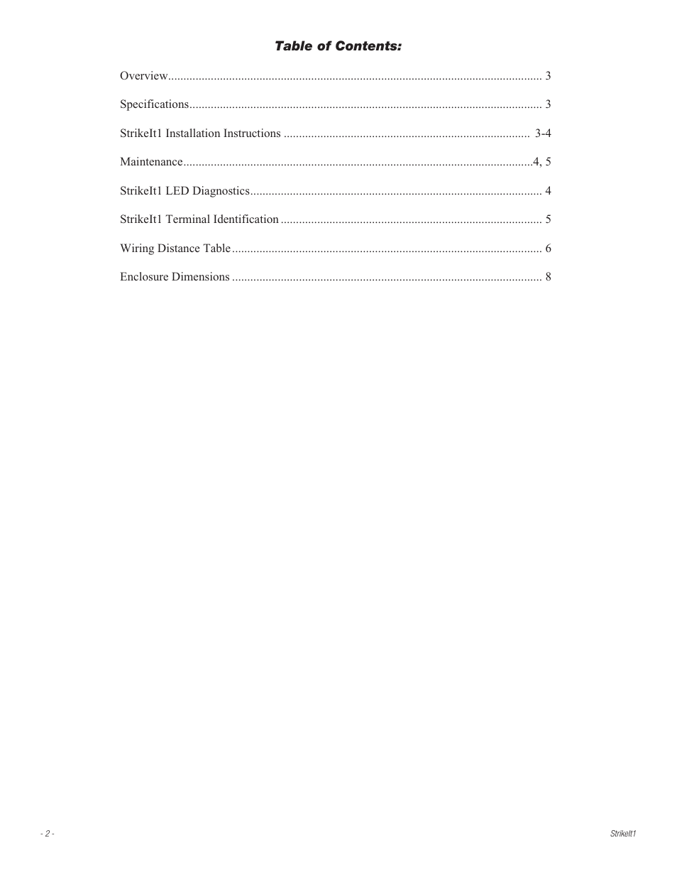 Altronix StrikeIt1 Installation Instructions User Manual | Page 2 / 8