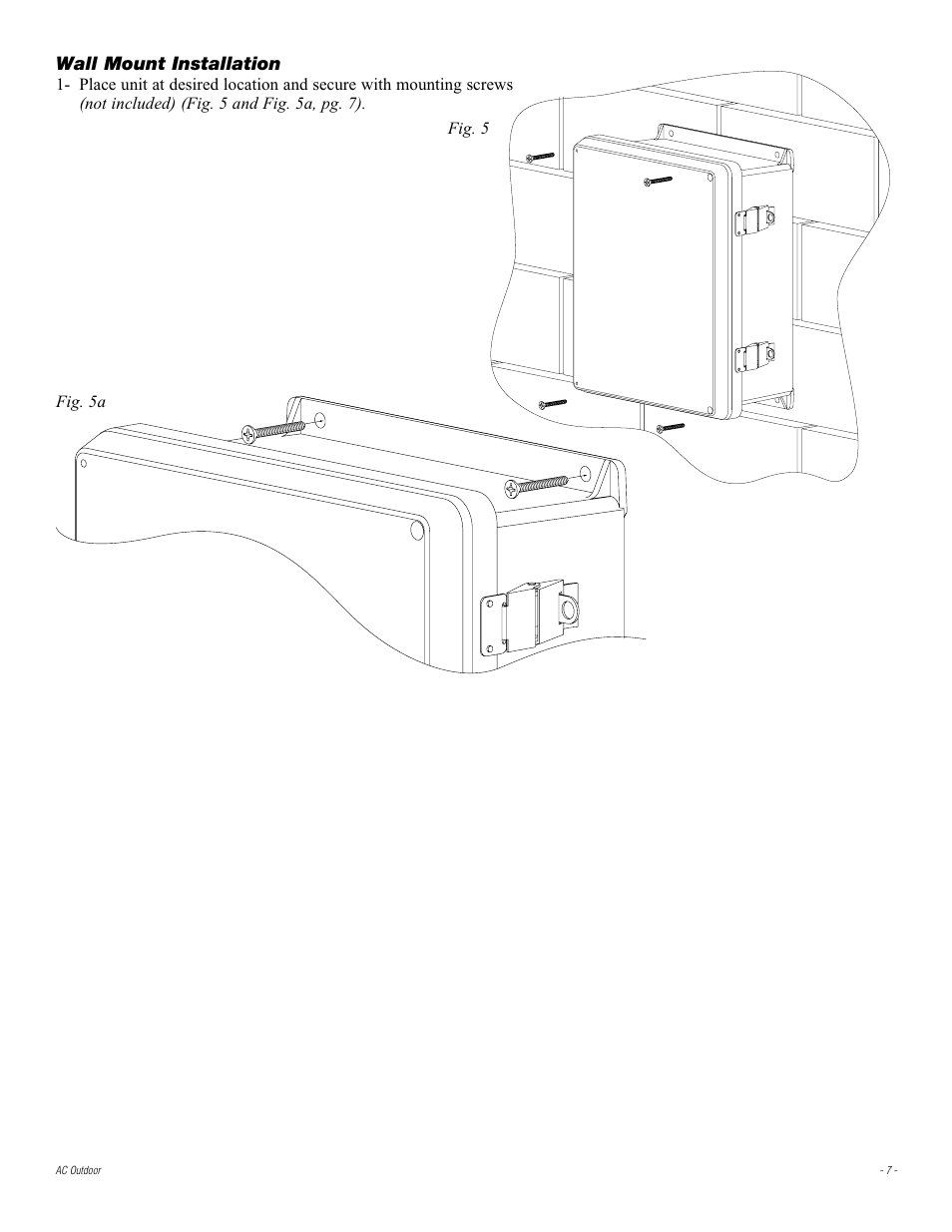 Wall mount installation | Altronix WayPoint-30A Installation Instructions User Manual | Page 7 / 8