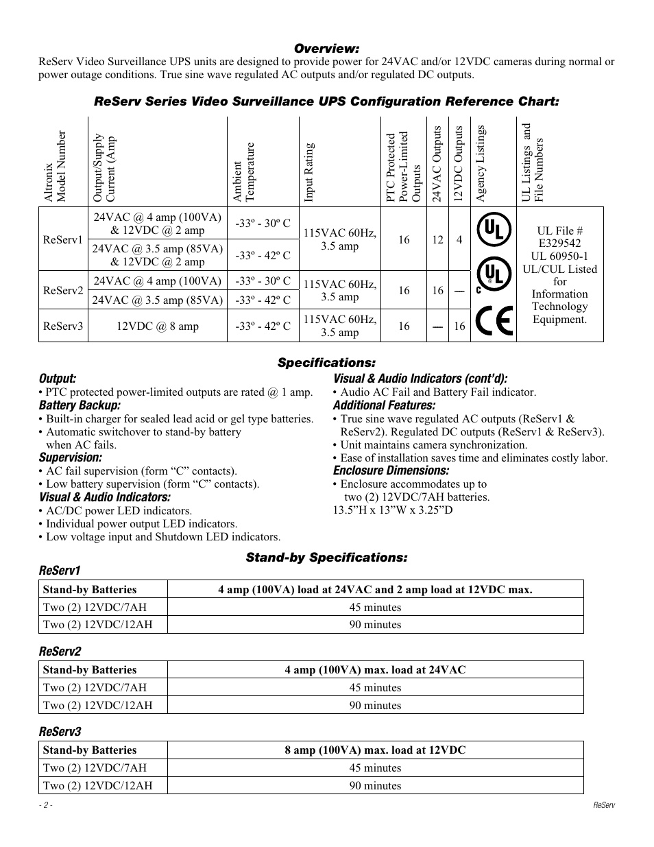 Altronix ReServ3 Installation Instructions User Manual | Page 2 / 8
