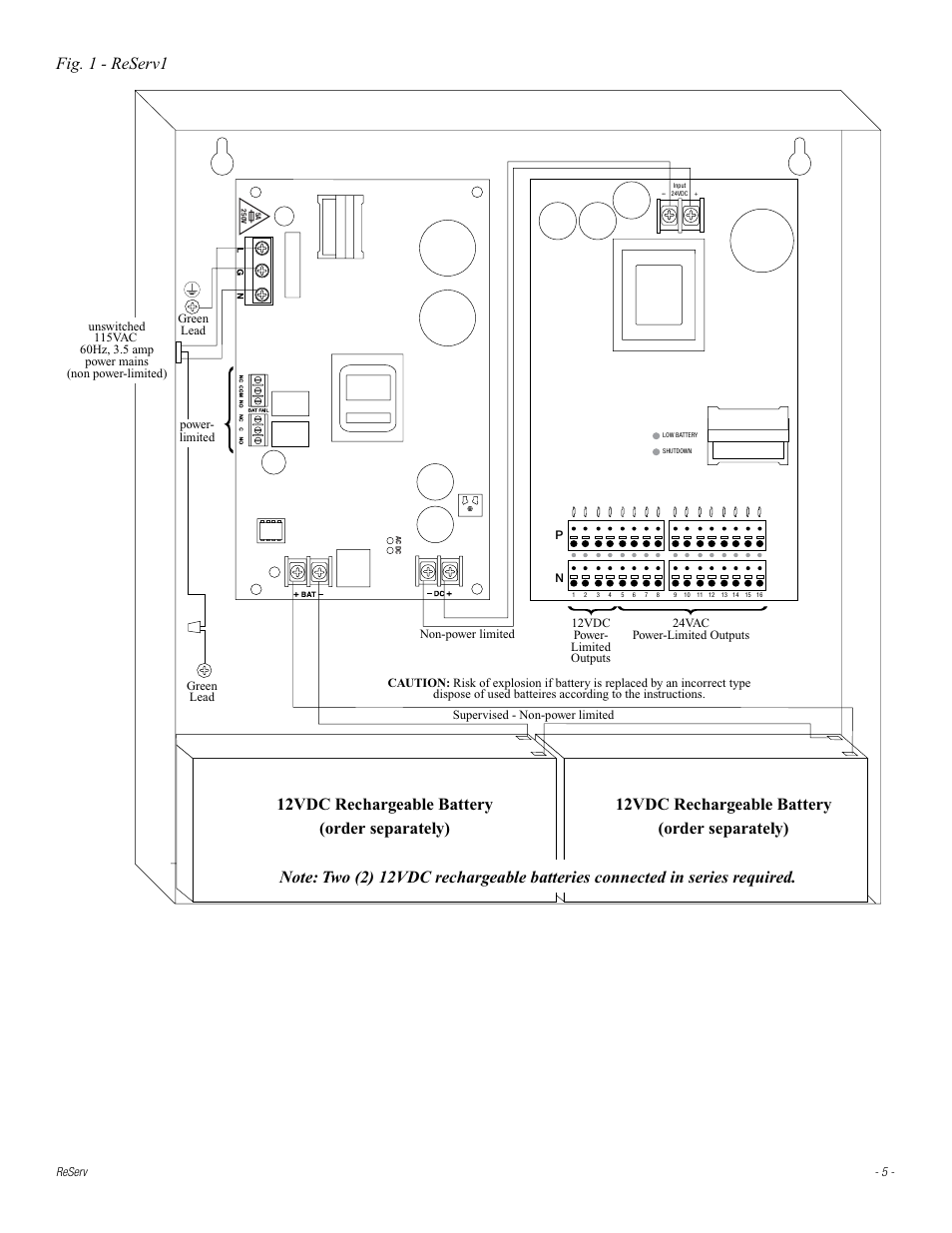 Fig. 1 - reserv1 | Altronix ReServ3 Installation Instructions User Manual | Page 5 / 8