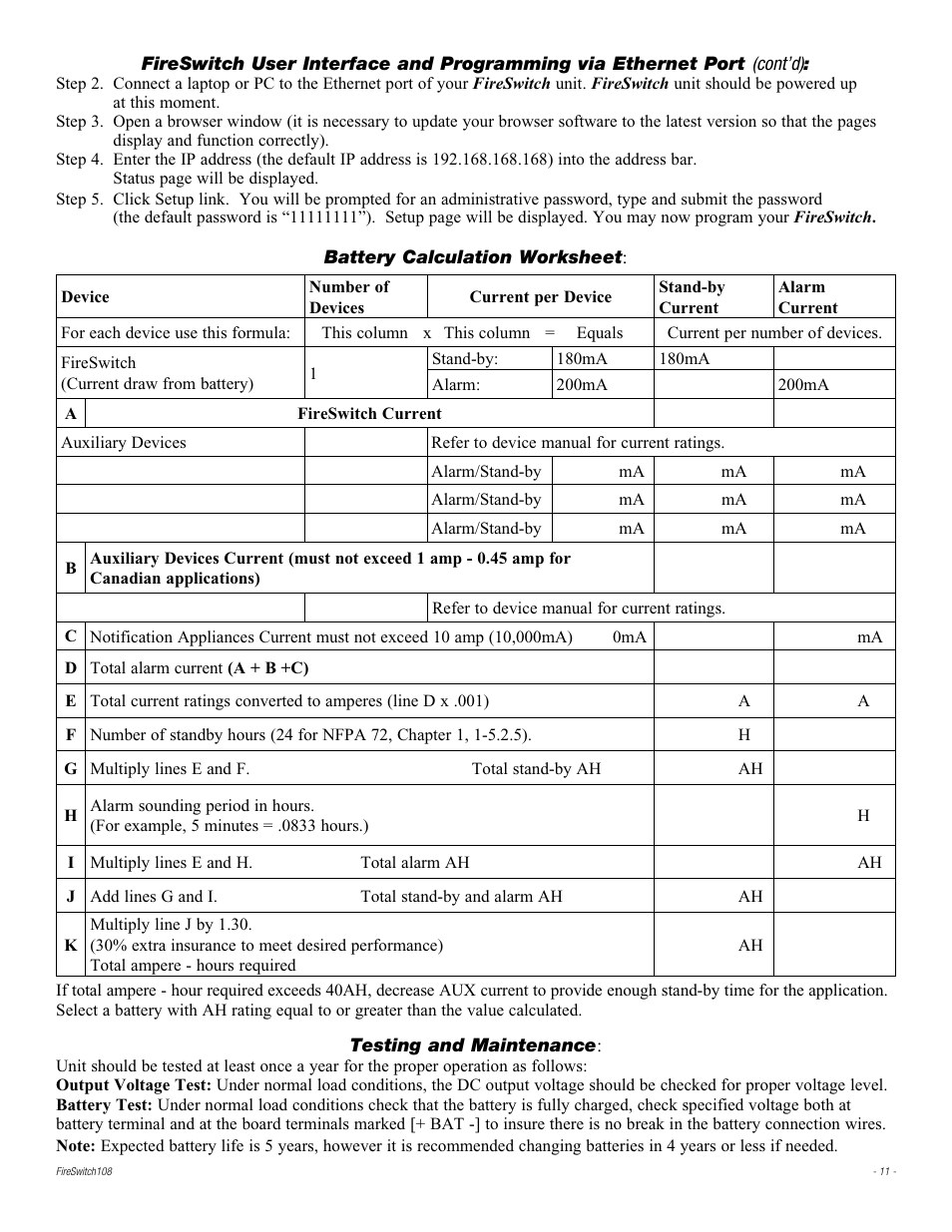 Altronix FireSwitch108 Installation Instructions User Manual | Page 11 / 20