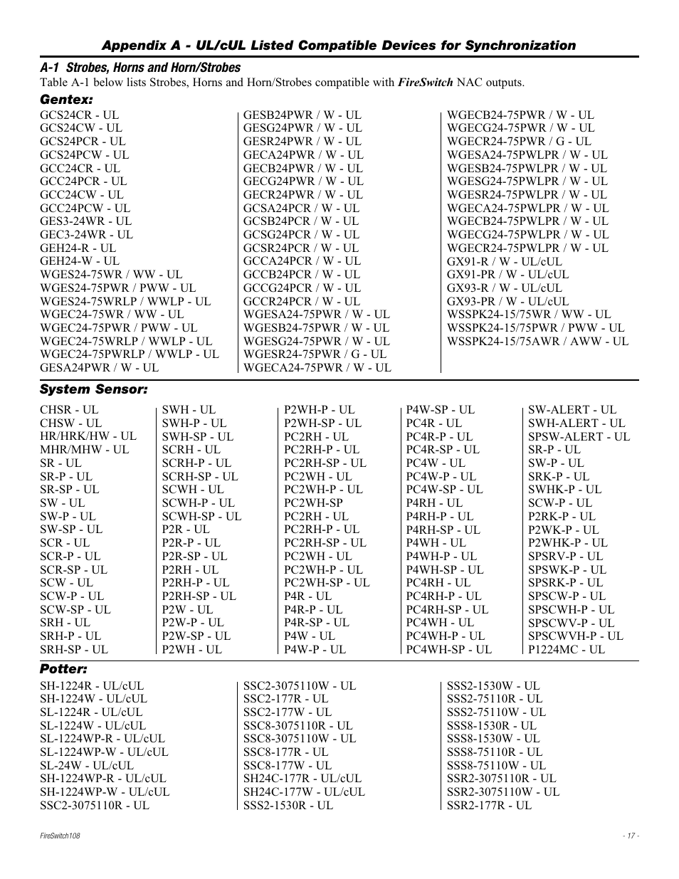 Altronix FireSwitch108 Installation Instructions User Manual | Page 17 / 20
