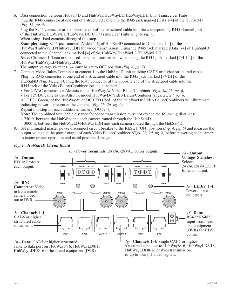 Altronix HubSat 4D Installation Instructions User Manual | Page 4 / 8