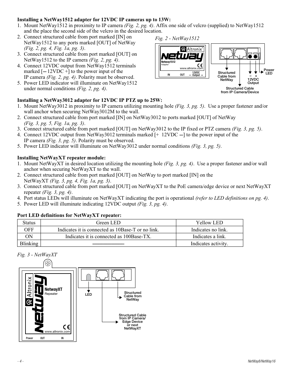 Altronix NetWay8 Installation Instructions User Manual | Page 4 / 8
