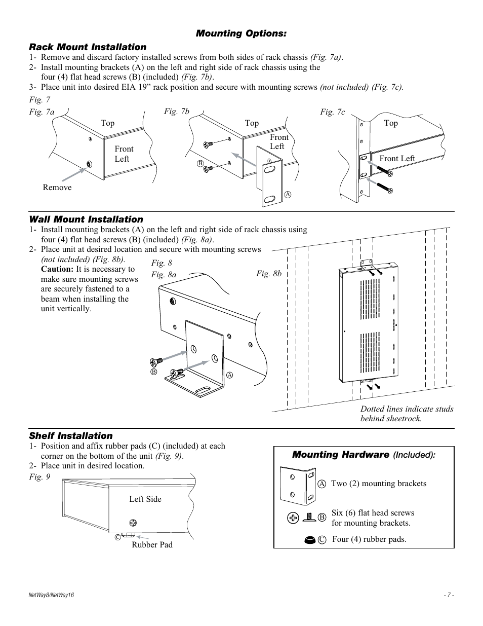 Altronix NetWay8 Installation Instructions User Manual | Page 7 / 8