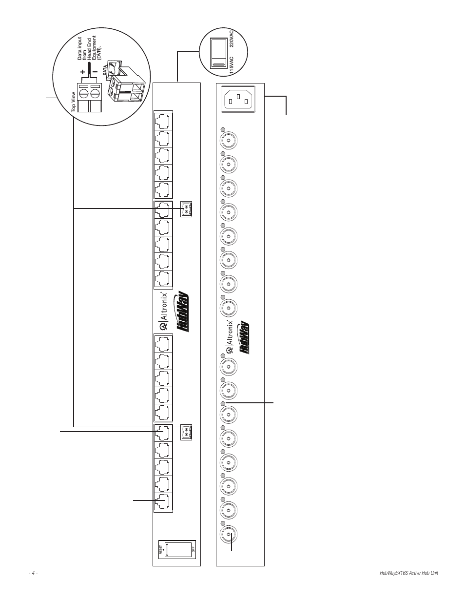 Front rear | Altronix HubWay EX16S Installation Instructions User Manual | Page 4 / 8