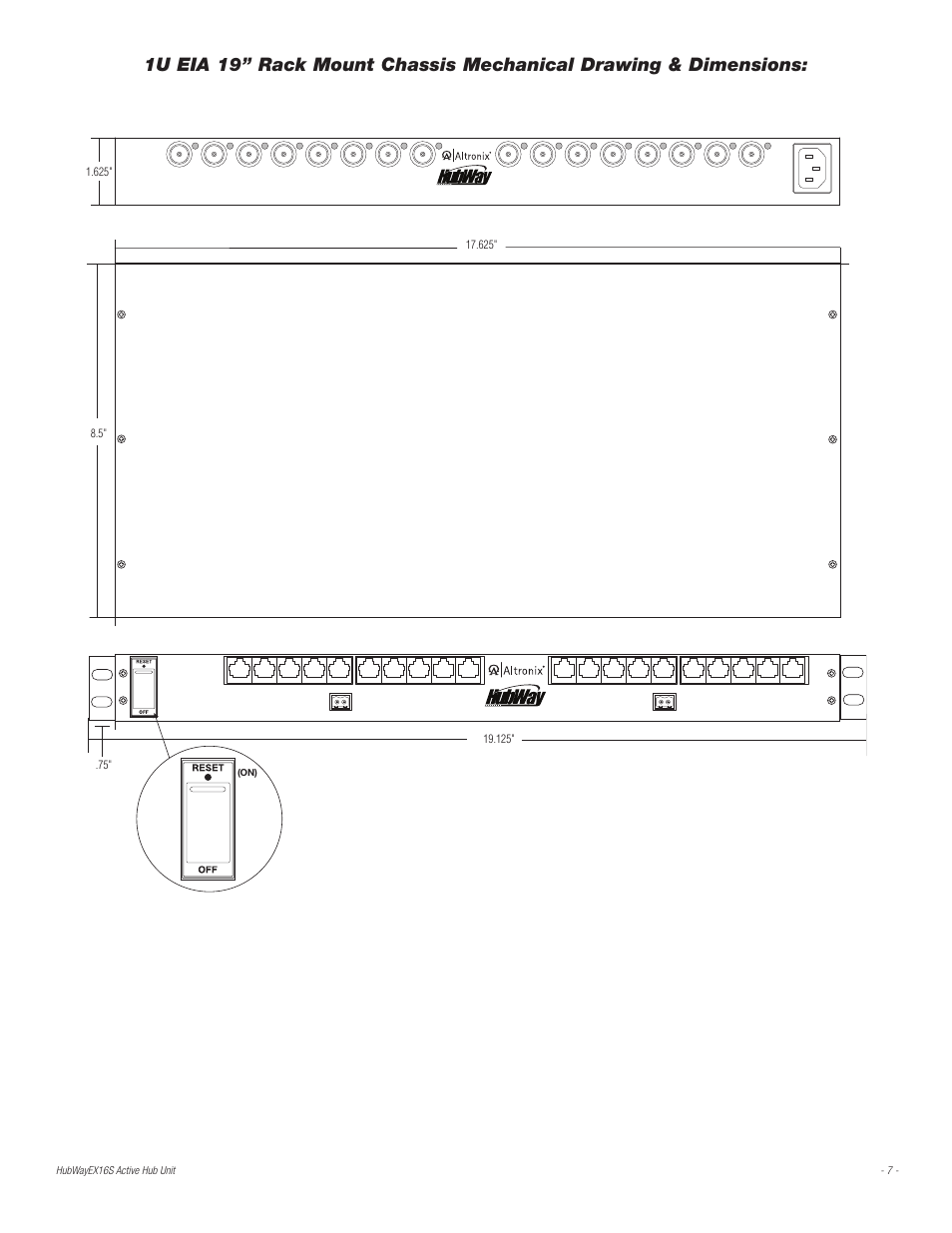 Top & bottom rear front | Altronix HubWay EX16S Installation Instructions User Manual | Page 7 / 8