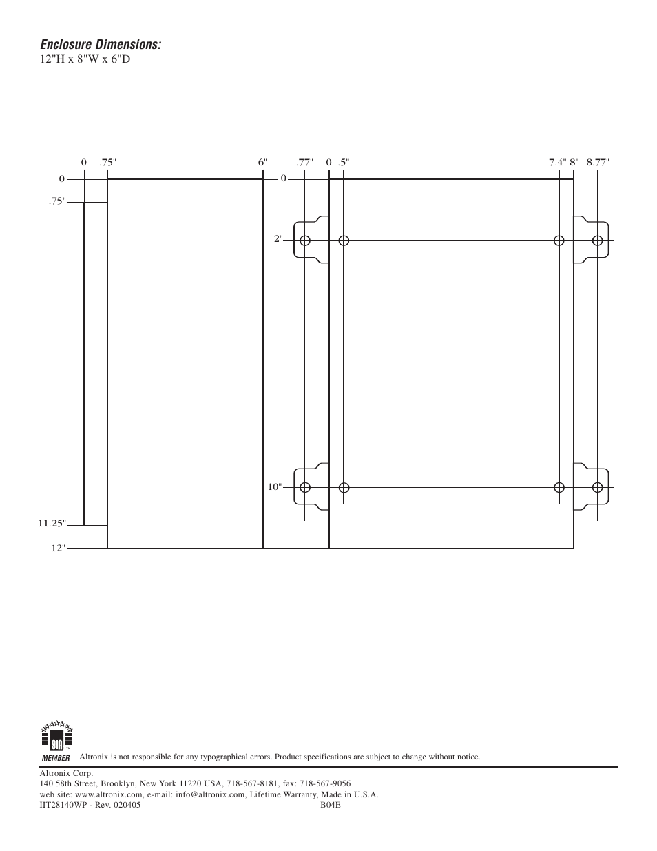 Altronix T28140WP Installation Instructions User Manual | Page 2 / 2