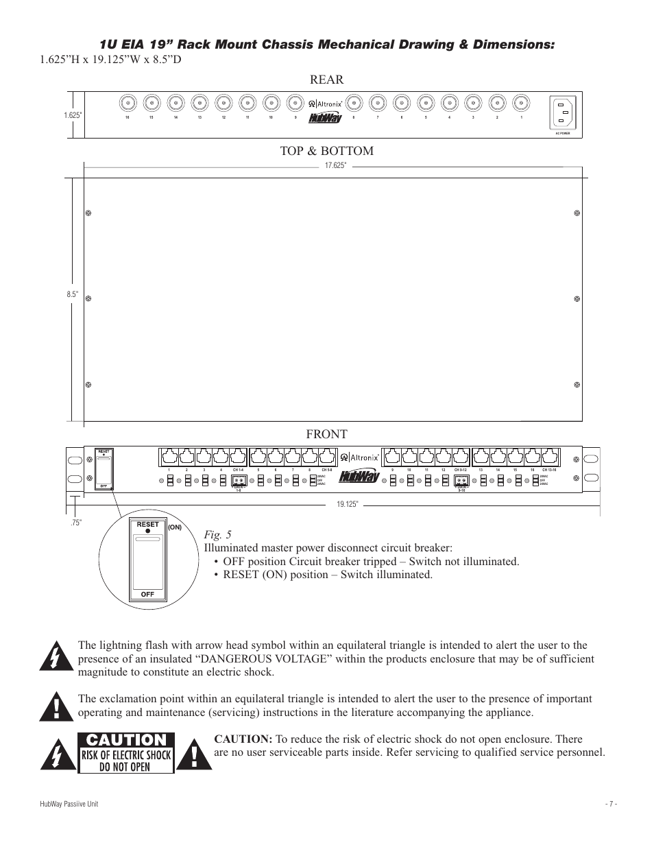 Top & bottom rear front | Altronix HubWay 8D Installation Instructions User Manual | Page 7 / 8