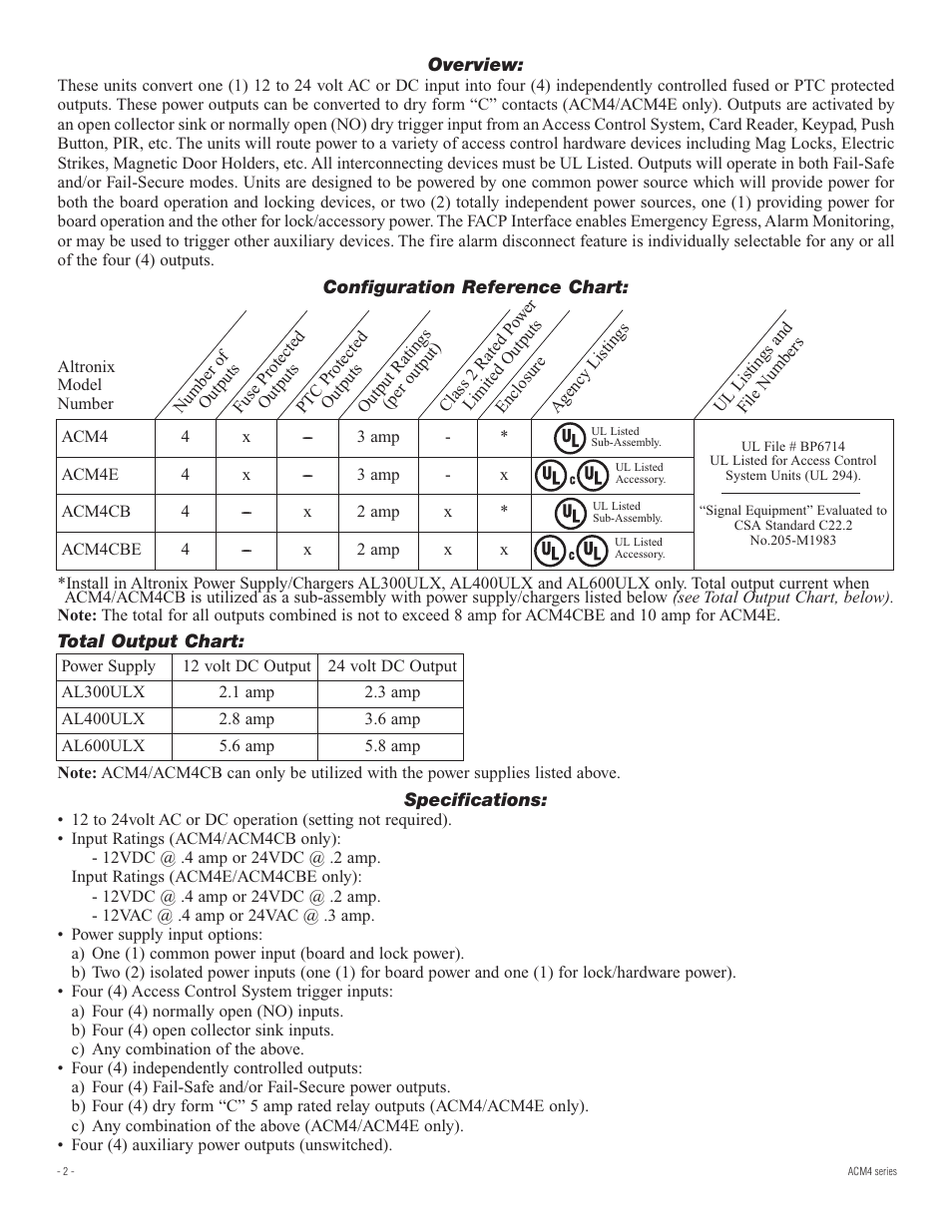 Altronix ACM4E Installation Instructions User Manual | Page 2 / 8