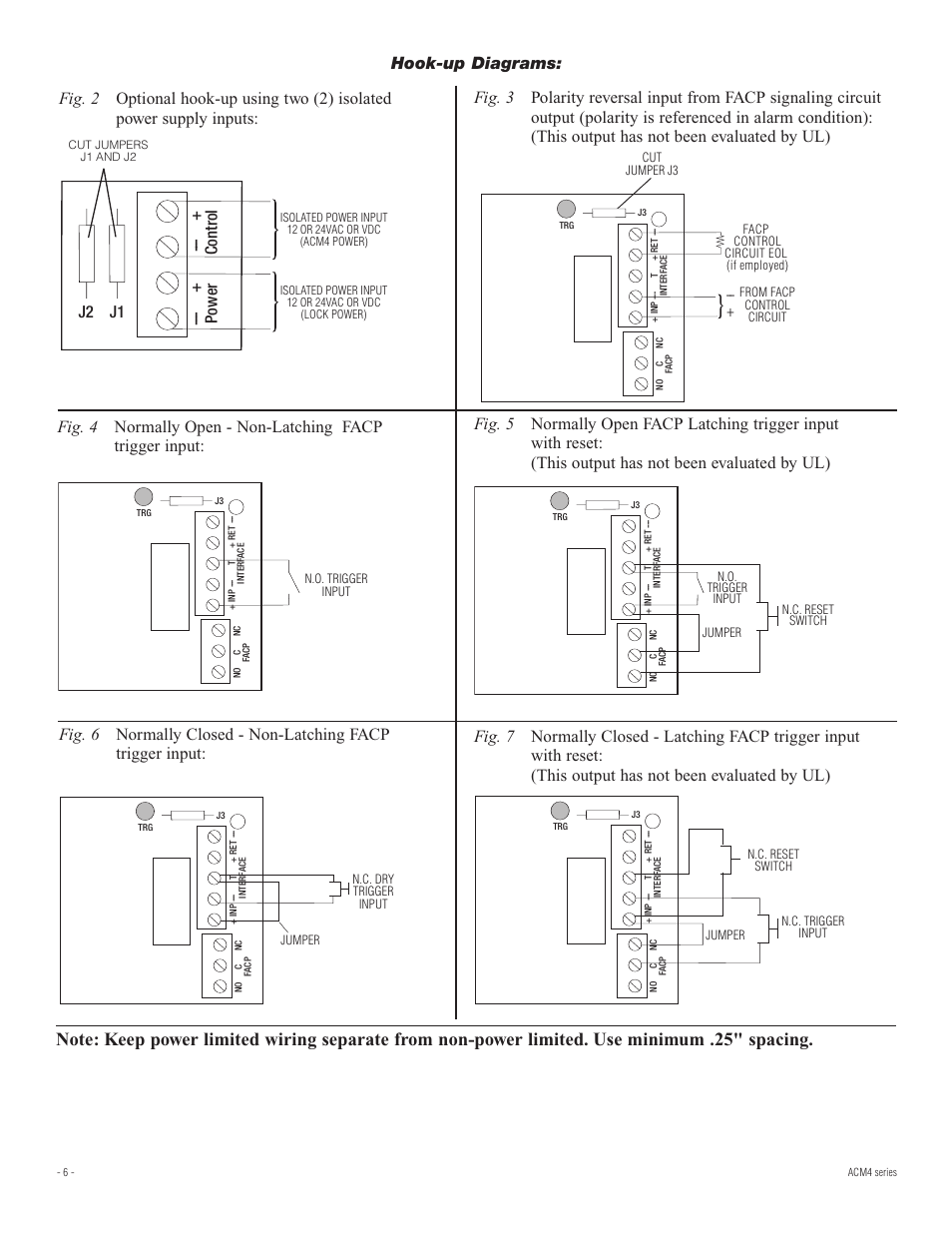 Hook-up diagrams | Altronix ACM4E Installation Instructions User Manual | Page 6 / 8