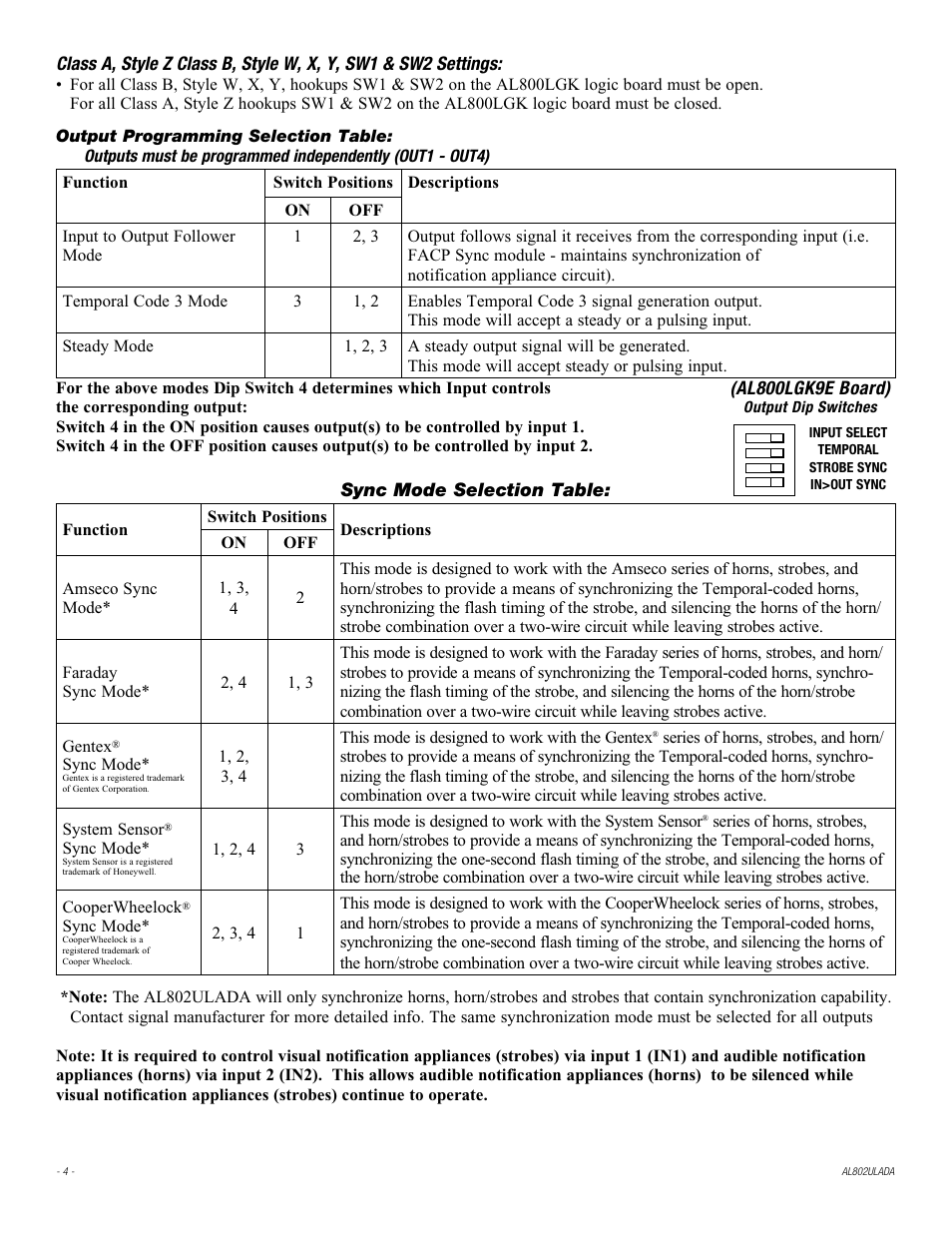 Altronix AL802ULADA Installation Instructions User Manual | Page 4 / 12