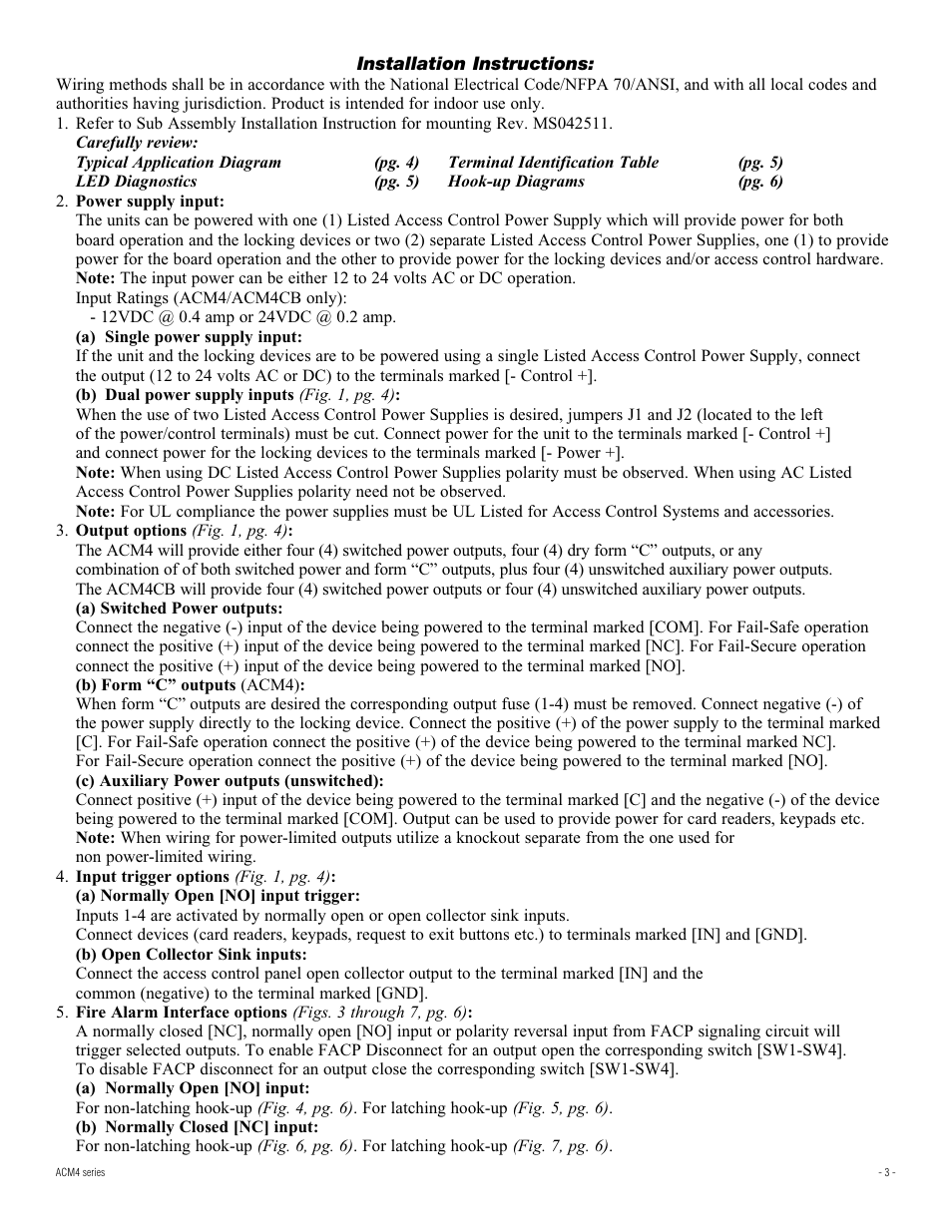 Altronix ACM4CB Installation Instructions User Manual | Page 3 / 8