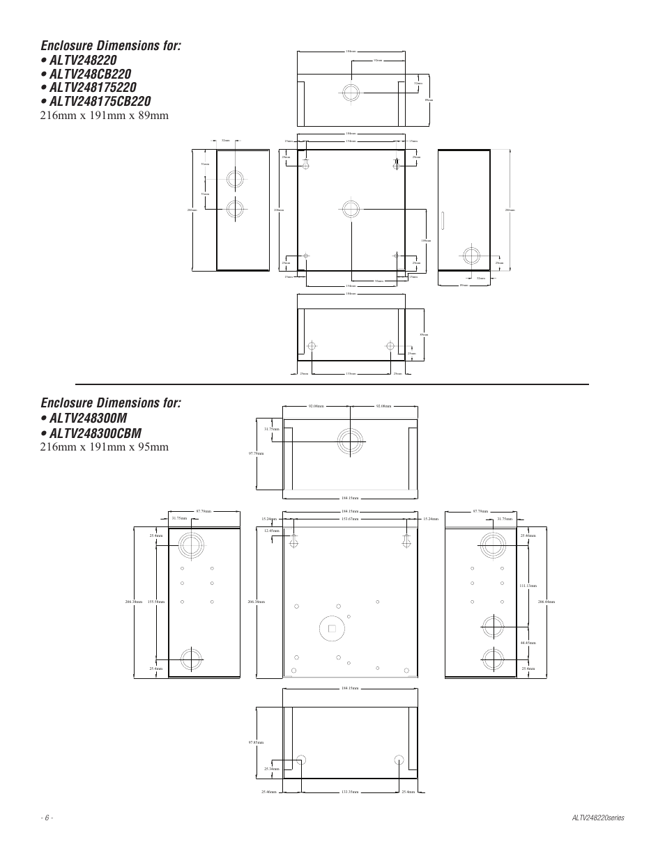 Altronix ALTV248220 Series Installation Instructions User Manual | Page 6 / 8