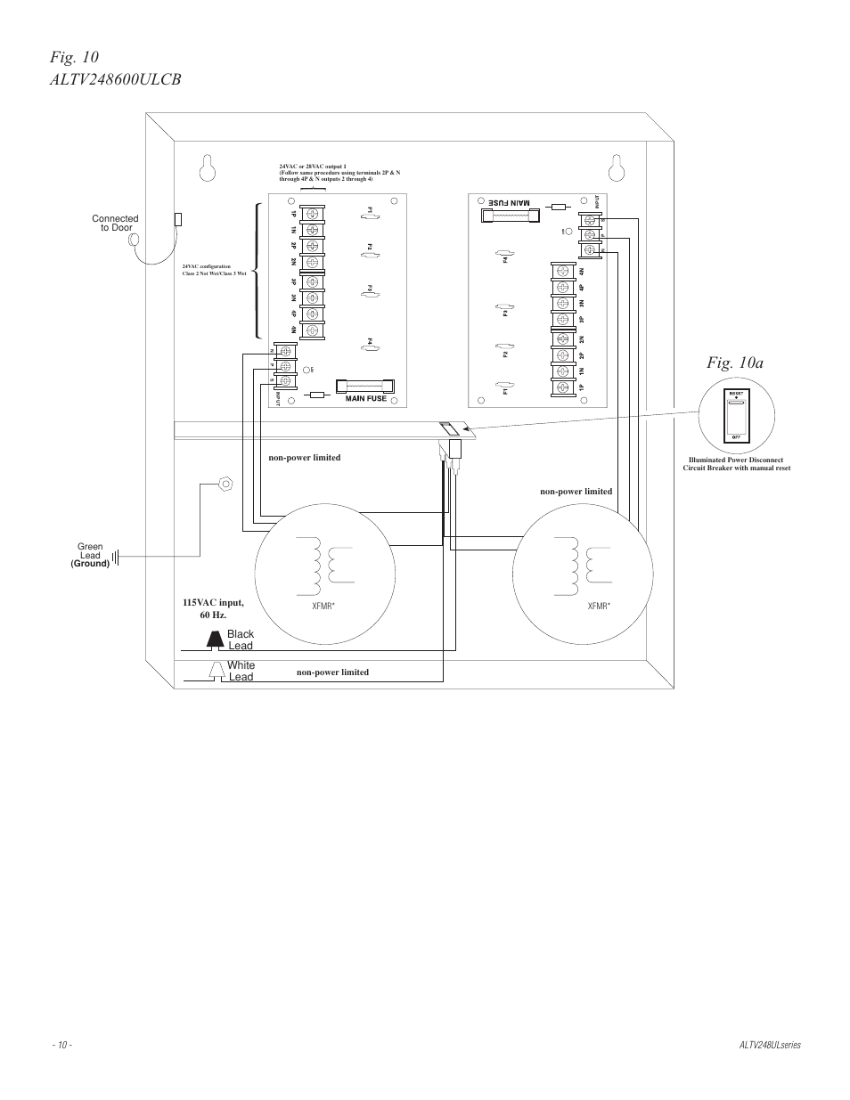 White lead, Black lead | Altronix ALTV248UL Series Installation Instructions User Manual | Page 10 / 12