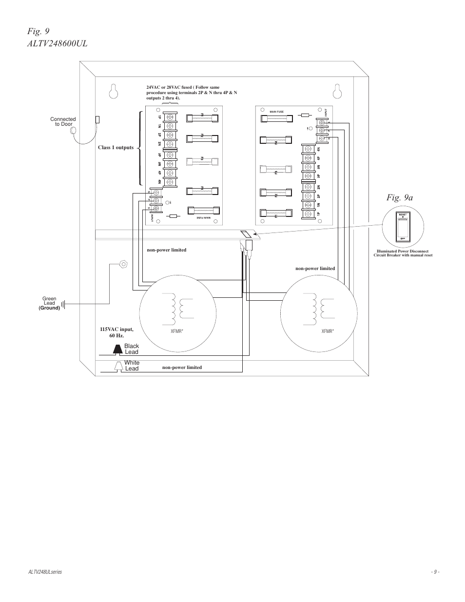 White lead, Black lead | Altronix ALTV248UL Series Installation Instructions User Manual | Page 9 / 12