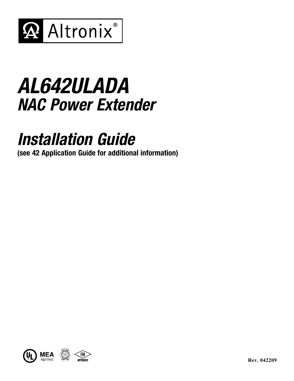 Altronix AL642ULADA Installation Instructions User Manual | 16 pages