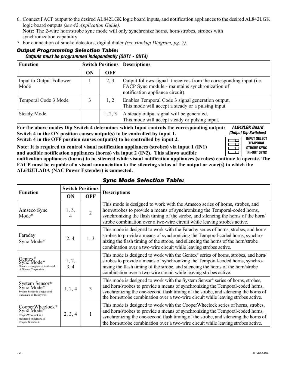 Altronix AL642ULADA Installation Instructions User Manual | Page 4 / 16