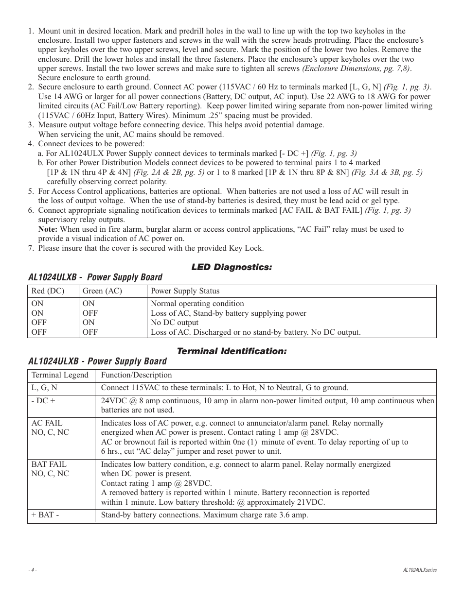 Altronix AL1024ULXPD8R Installation Instructions User Manual | Page 4 / 8