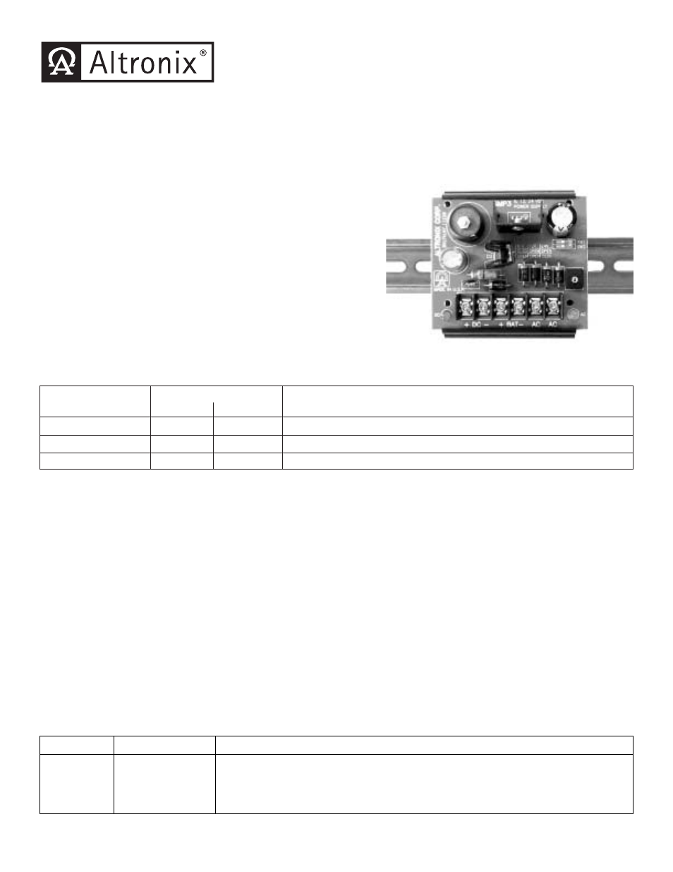 Altronix DPS3 Installation Instructions User Manual | 2 pages