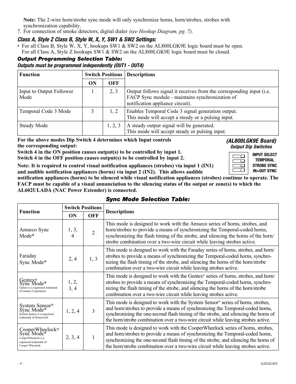 Altronix AL602ULADA Installation Instructions User Manual | Page 4 / 16