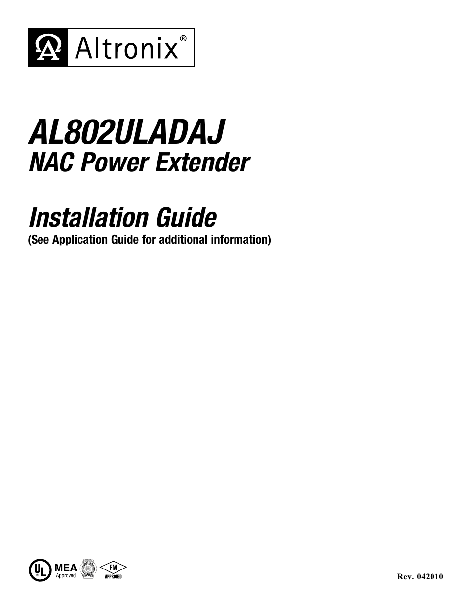 Altronix AL802ULADAJ Installation Instructions User Manual | 12 pages