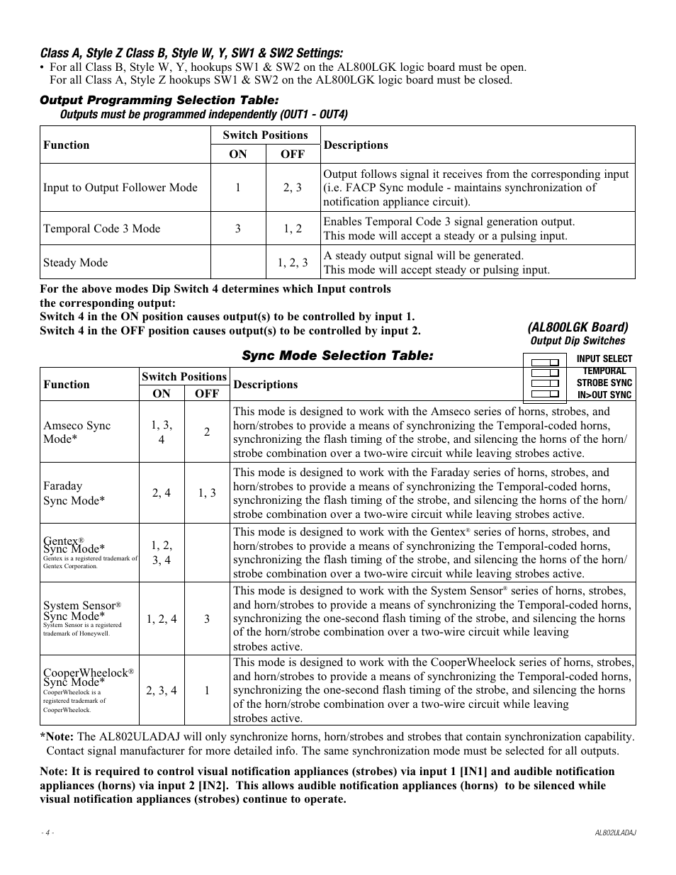 Altronix AL802ULADAJ Installation Instructions User Manual | Page 4 / 12