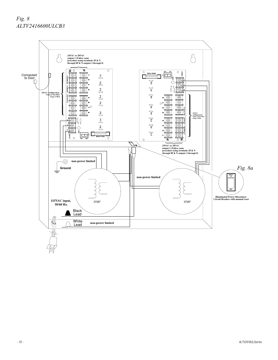 White lead, Black lead | Altronix ALTV2416ULX3 Installation Instructions User Manual | Page 10 / 12