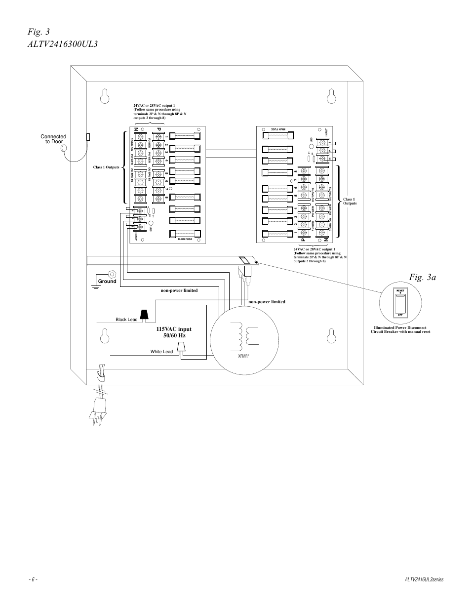 Ground connected to door | Altronix ALTV2416ULX3 Installation Instructions User Manual | Page 6 / 12