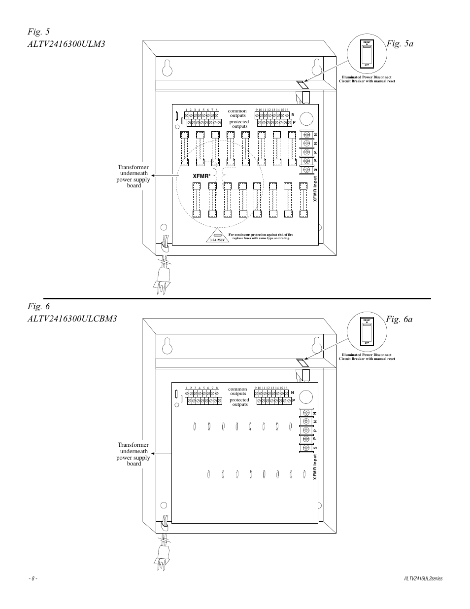 Altronix ALTV2416ULX3 Installation Instructions User Manual | Page 8 / 12