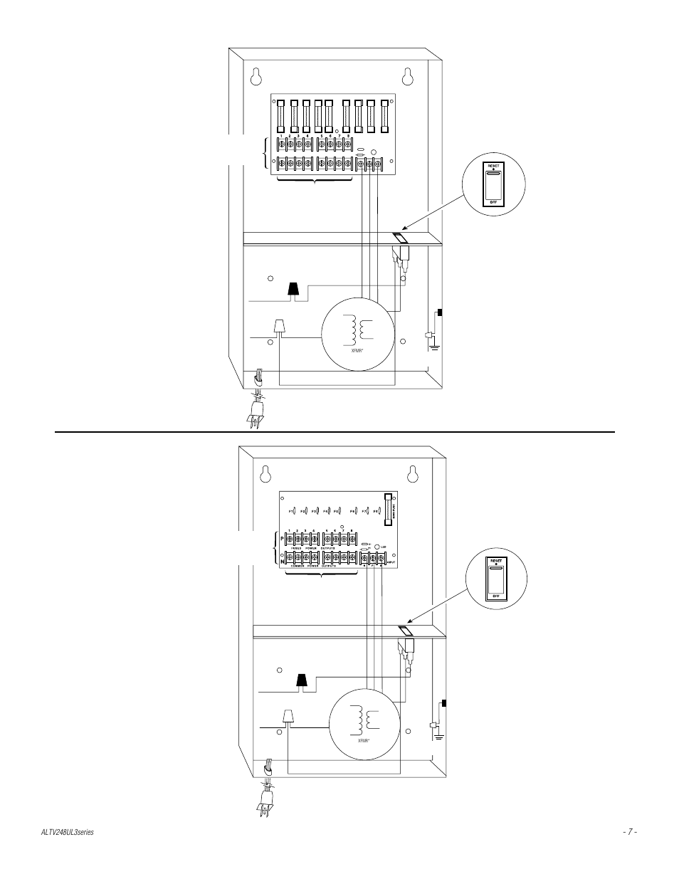 Altv248ul3series | Altronix ALTV248UL3 Series Installation Instructions User Manual | Page 7 / 12