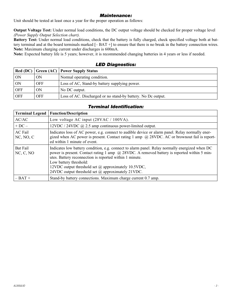 Altronix AL300ULXD Installation Instructions User Manual | Page 3 / 4