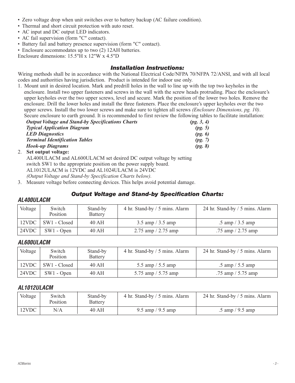 Altronix AL600ULACMR Installation Instructions User Manual | Page 3 / 12