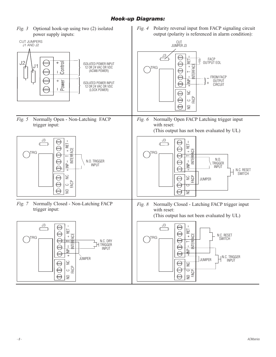 Hook-up diagrams, J2 j1 | Altronix AL600ULACMR Installation Instructions User Manual | Page 8 / 12