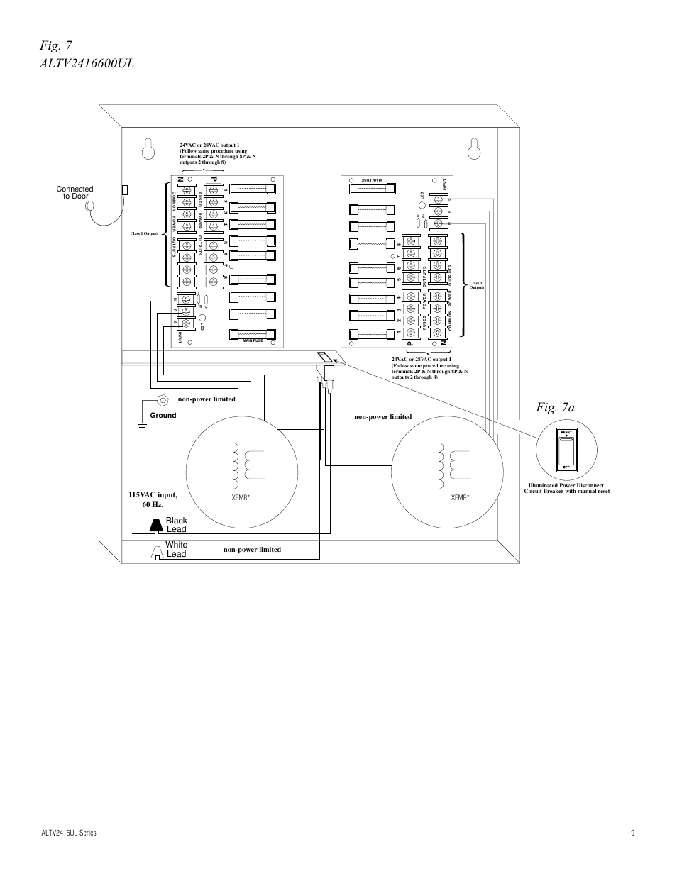 White lead, Black lead | Altronix ALTV2416ULCBX Installation Instructions User Manual | Page 9 / 12