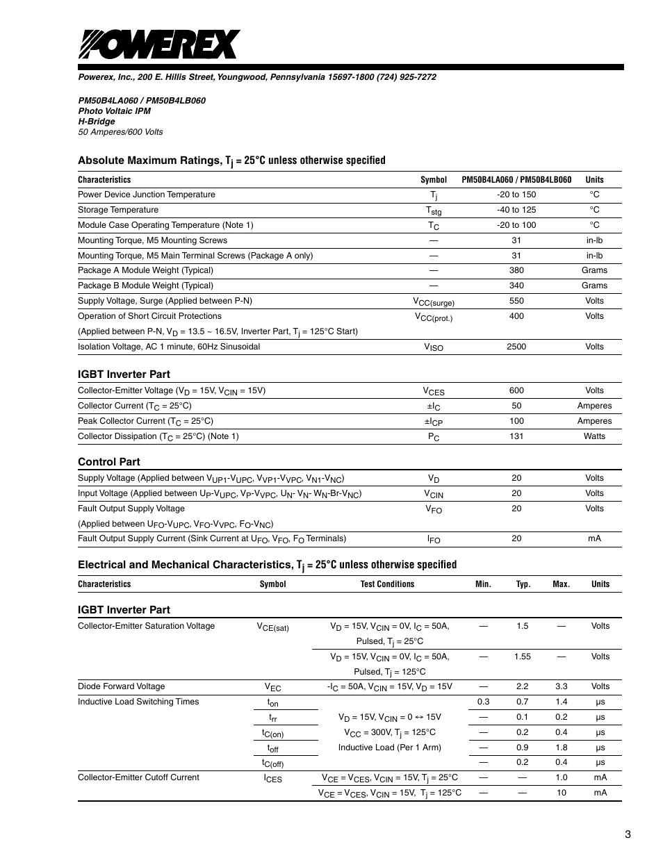 C&H Technology PM50B4LB060 User Manual | Page 4 / 7