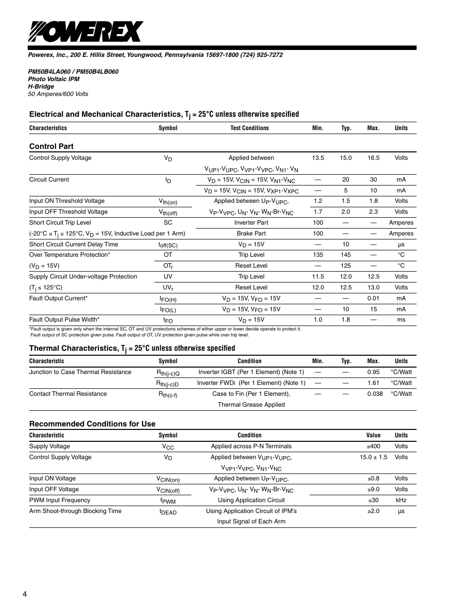 C&H Technology PM50B4LB060 User Manual | Page 5 / 7