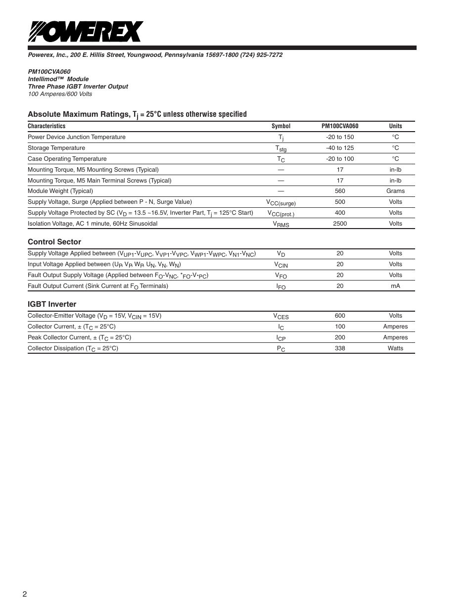 C&H Technology PM100CVA060 User Manual | Page 3 / 7