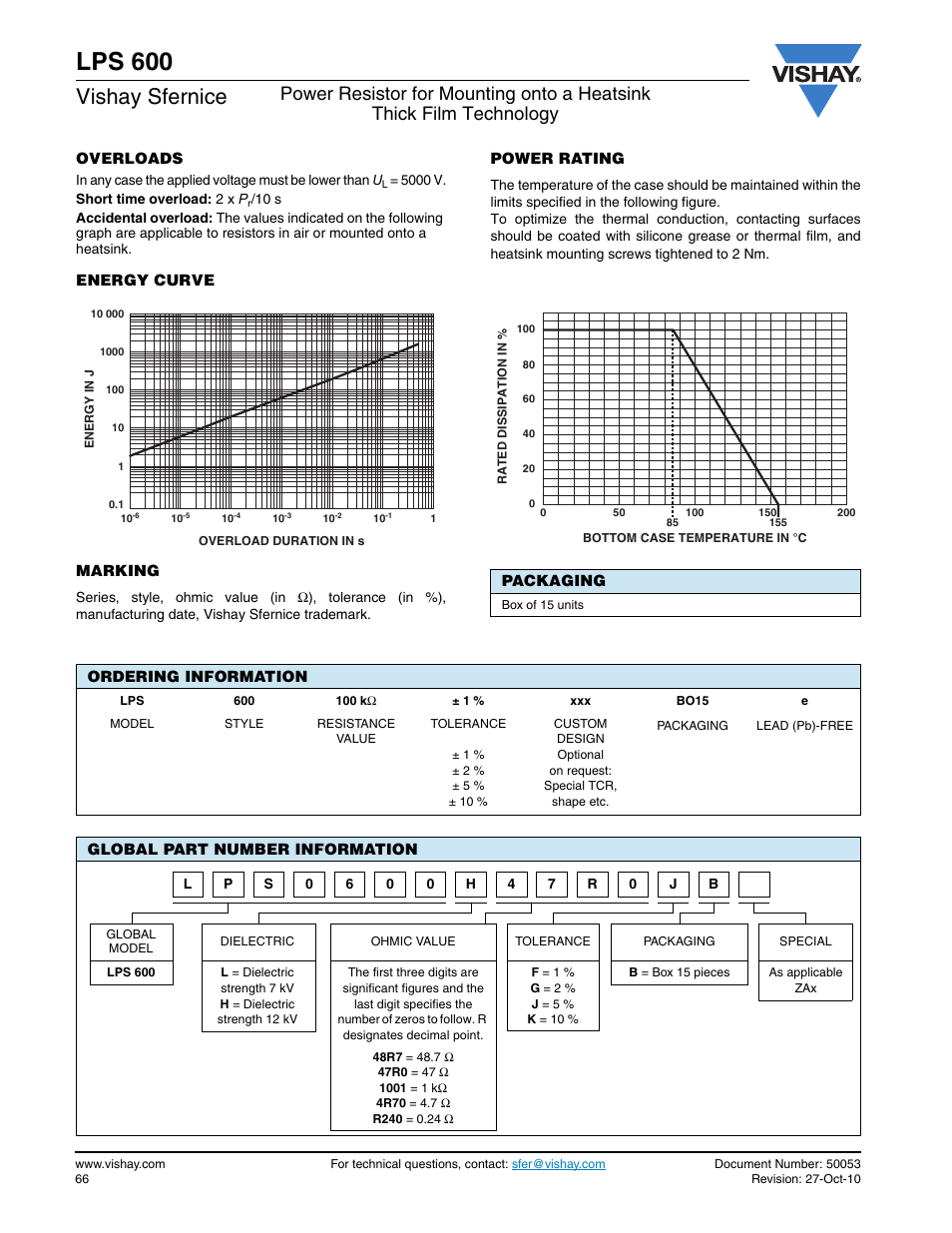 Lps 600, Vishay sfernice | C&H Technology LPS600 User Manual | Page 4 / 5