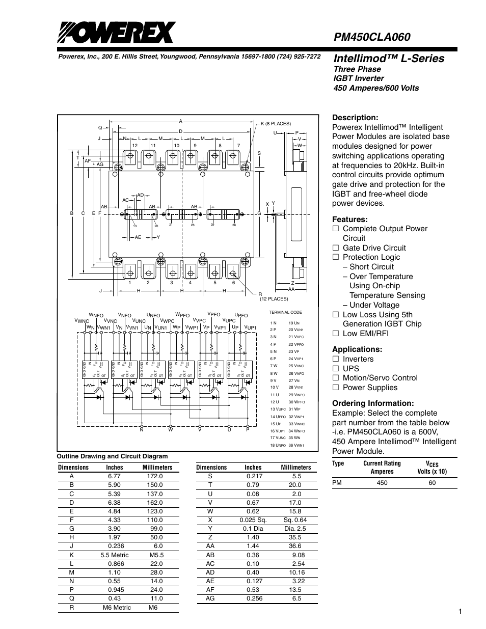 Intellimod™ l-series | C&H Technology PM450CLA060 User Manual | Page 2 / 7