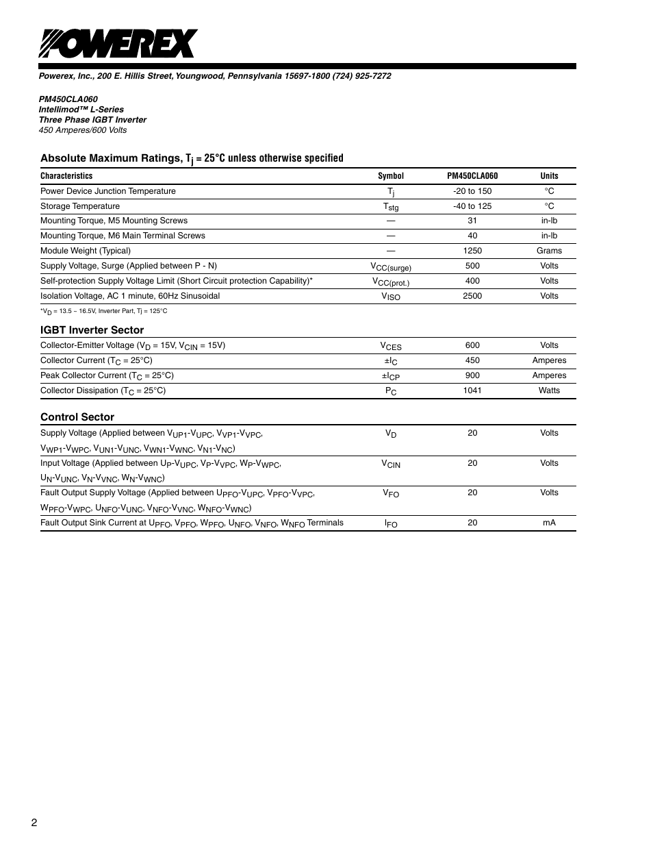 C&H Technology PM450CLA060 User Manual | Page 3 / 7