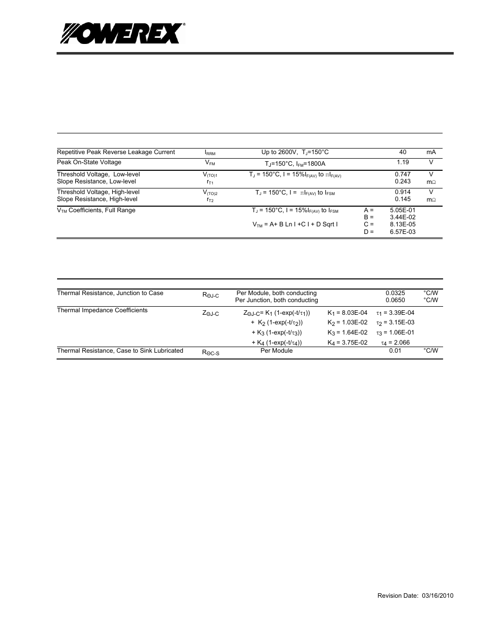 Ld41, Pow-r-blok, Electrical characteristics, t | 25°c unless otherwise specified, Thermal characteristics | C&H Technology LD41__70 User Manual | Page 4 / 6