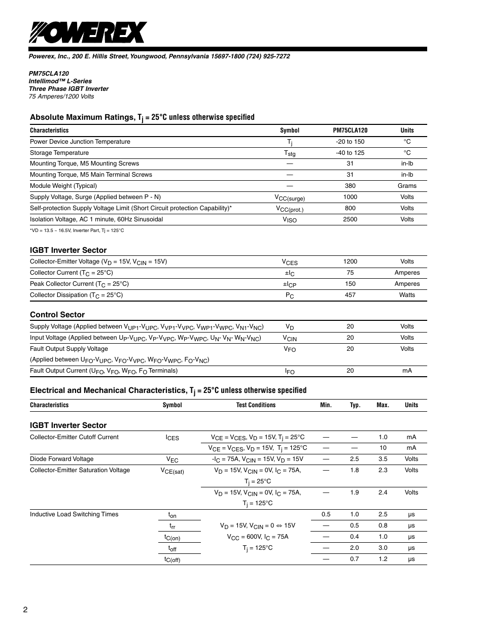 C&H Technology PM75CLA120 User Manual | Page 3 / 5