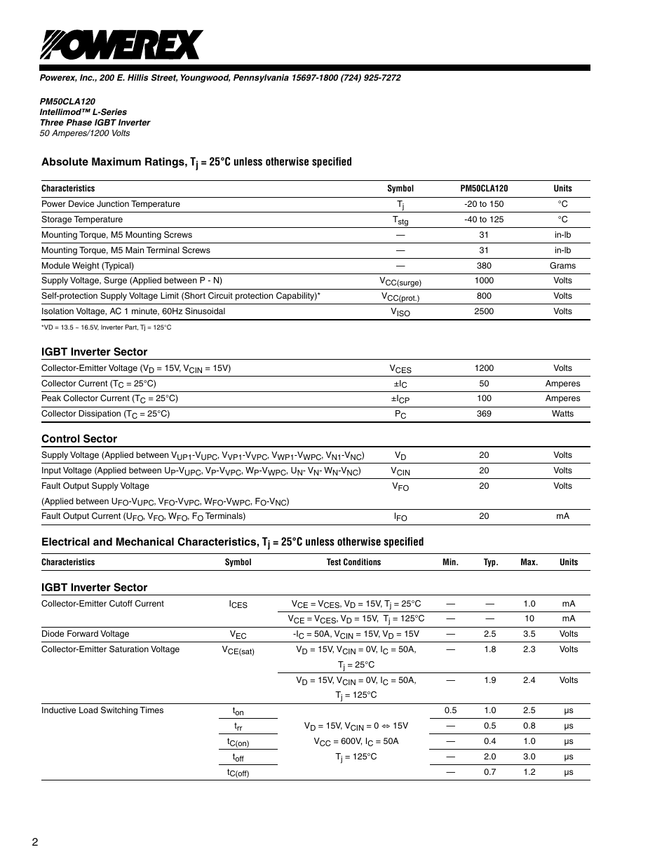 C&H Technology PM50CLA120 User Manual | Page 3 / 5
