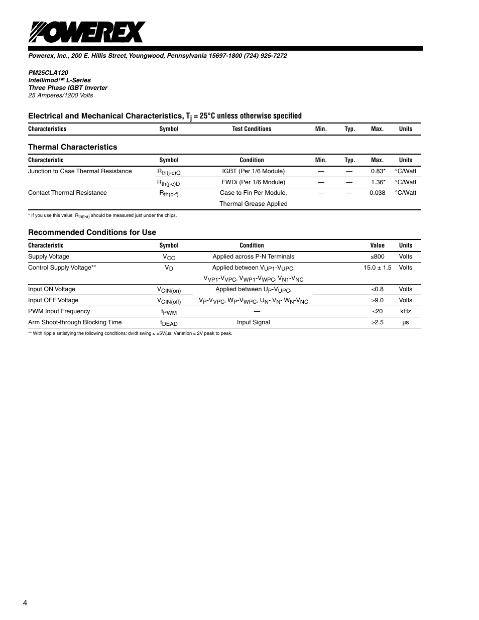 C&H Technology PM25CLA120 User Manual | Page 5 / 7
