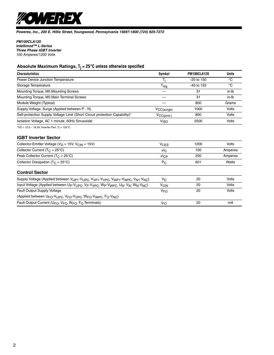 C&H Technology PM100CLA120 User Manual | Page 3 / 7